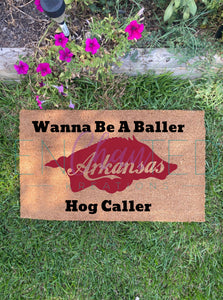 Hog Caller Razorback Inspired Doormat